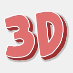 Generator für schöne 3D-Gradient-Schriftart
