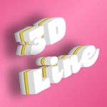 Text mit schönem 3D-Effekt