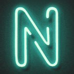 Neon-GIF-Animation von Text