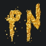 Goldene Überschrift mit Schrift mbthinktwice