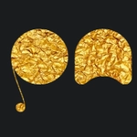 Goldene Beschreibung mit Schrift fatc