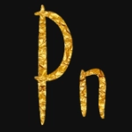 Goldene Überstandsfigur mit Schrift simpleiriska