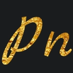 Goldene Schrift mit MarckScript-Design
