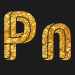 Goldene Überschrift mit Schrift Coreescher