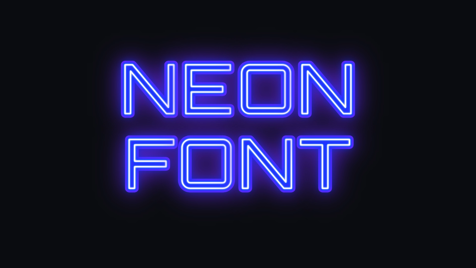 Schöne Beschriftung mit klassischer Neon-Schriftart