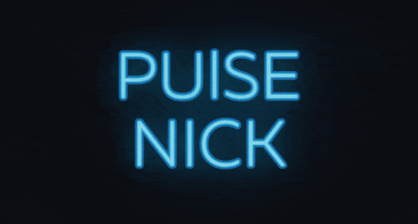 Pulsierende Animation für einen Neon-Nickname