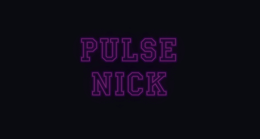 Flimmernde Neon-Schrift für Nickname