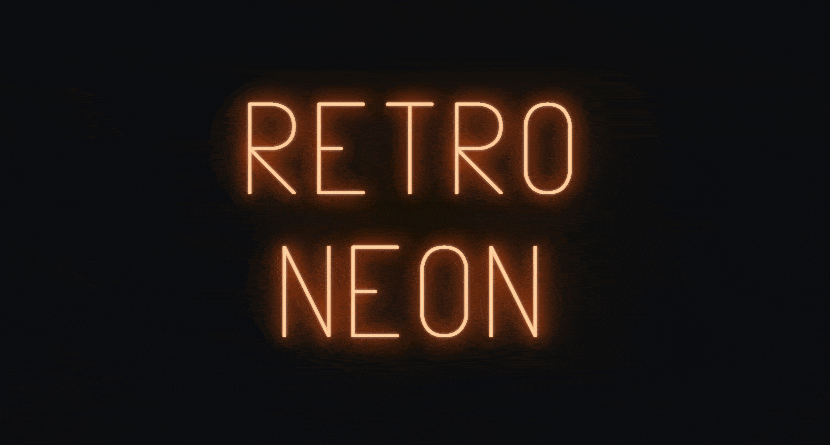Neon im Retro-Stil