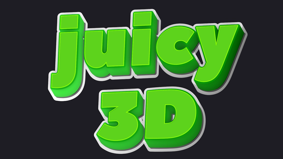 Schöner 3D-Schriftart mit saftigem grünen Farbe