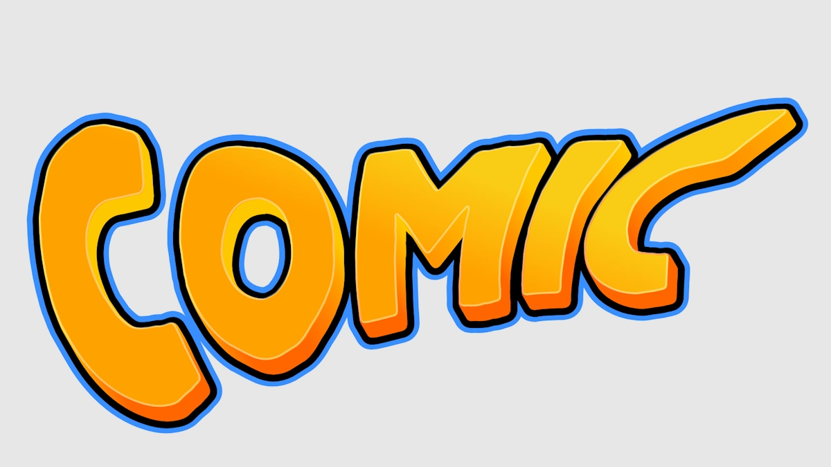 Gelbe zeichentrickartige Text-Bubble im Comic-Stil