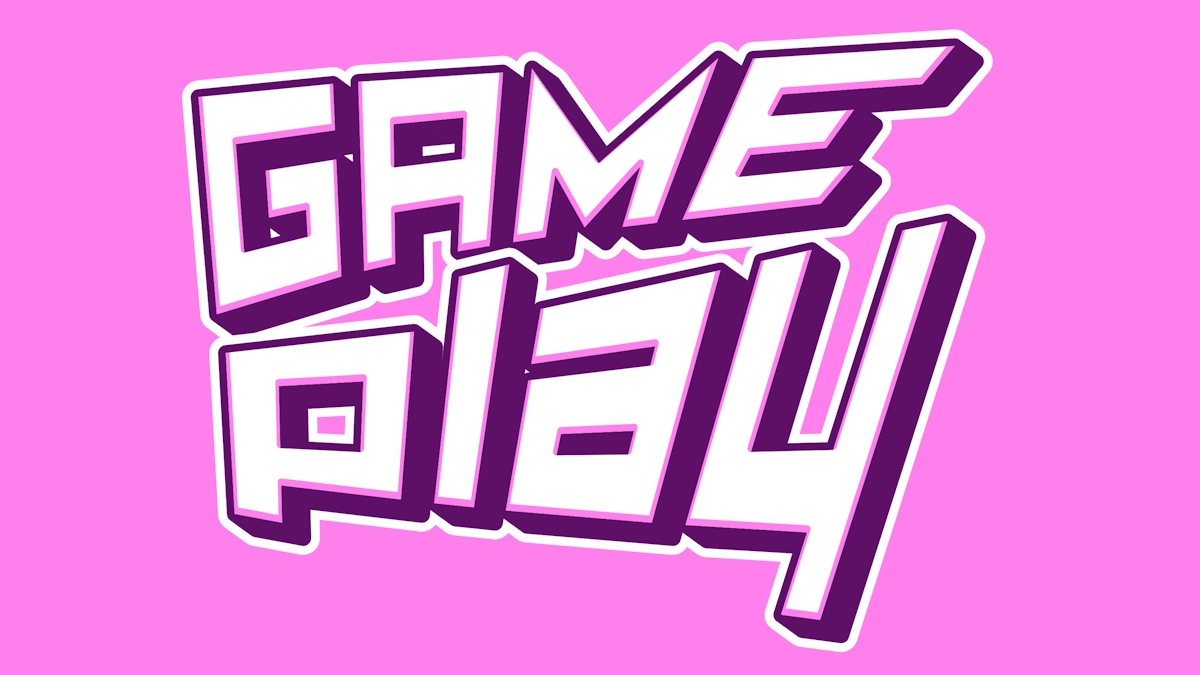 Violetter spiel 3D-Text für Gamer und Streamer