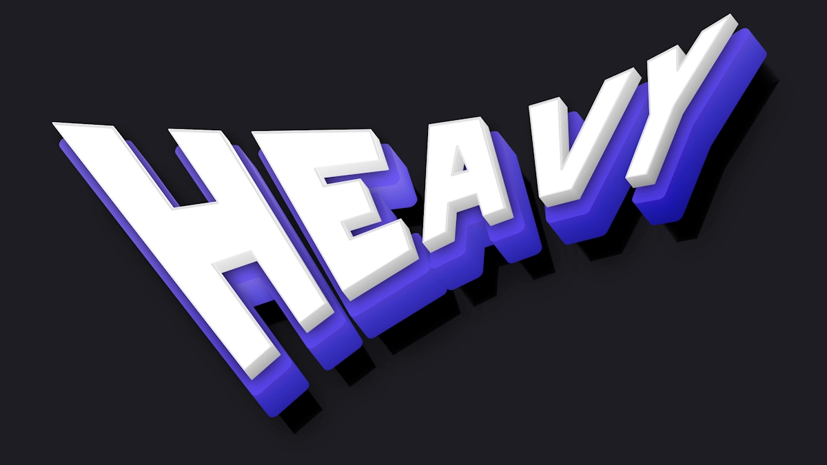 Kraftvoller cyber-sportlicher 3D-Text mit blauer Volumen
