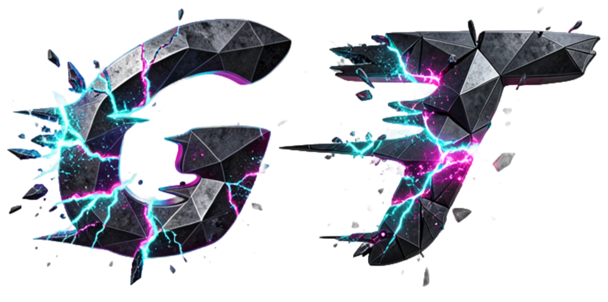 Glitch und Fehler Schriftart.
