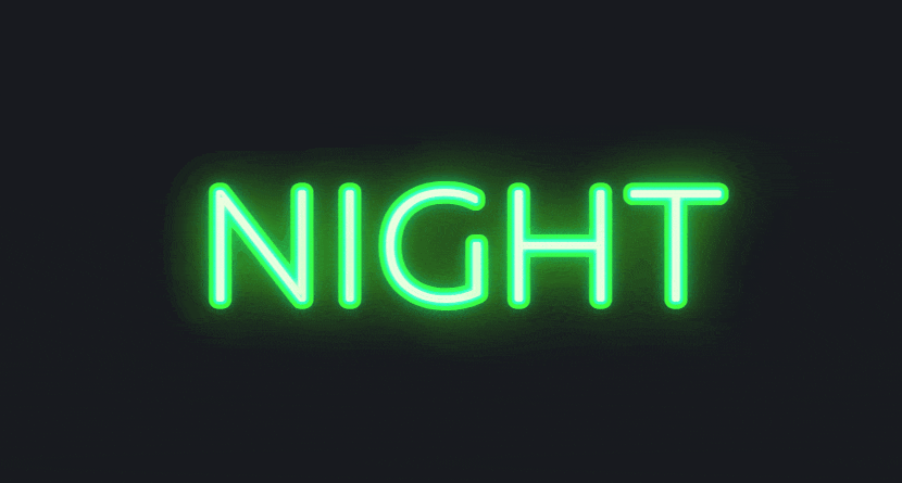Neon-Schild mit Flimmereffekt