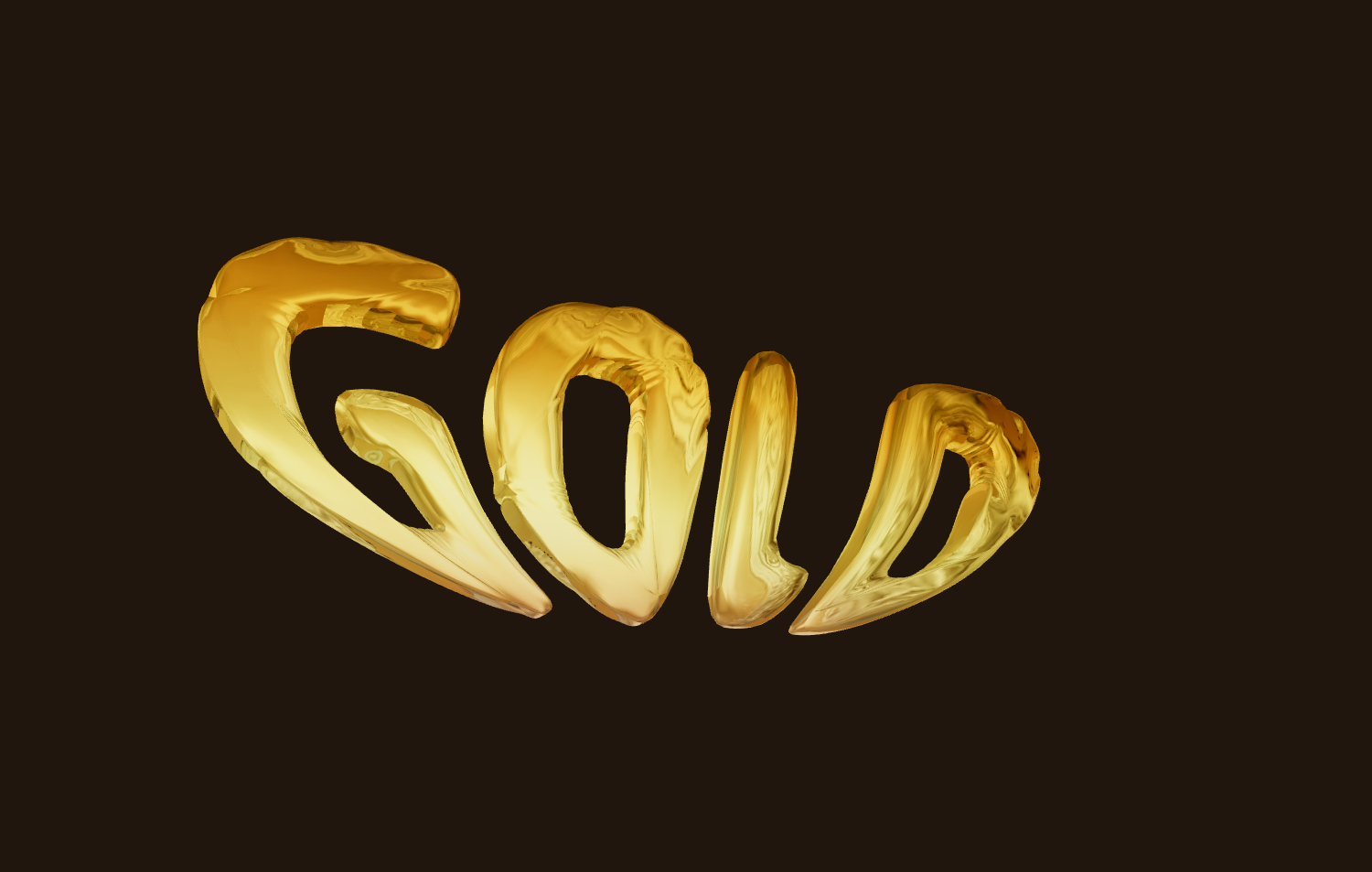 Schöner Schrifttyp aufgeblasene goldene Buchstaben