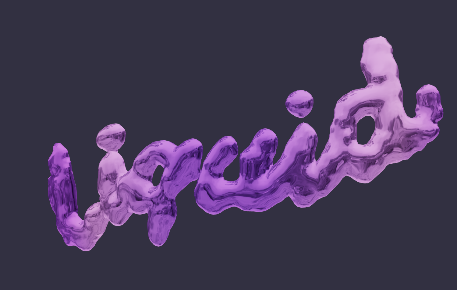 Schöne Y2K-Schriftart, geschmolzenes Metall