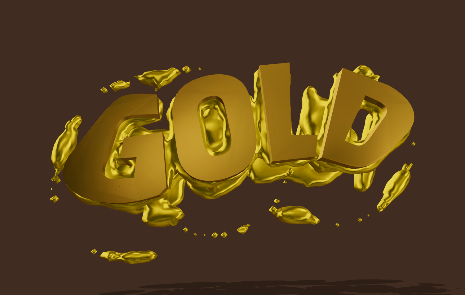 Text mit flüssigem Gold-Schrifttyp
