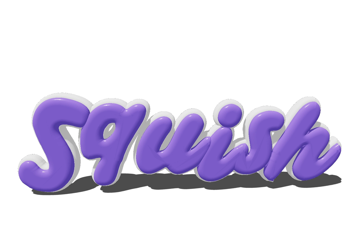 Text mit schöner aufgeblasener Schriftart
