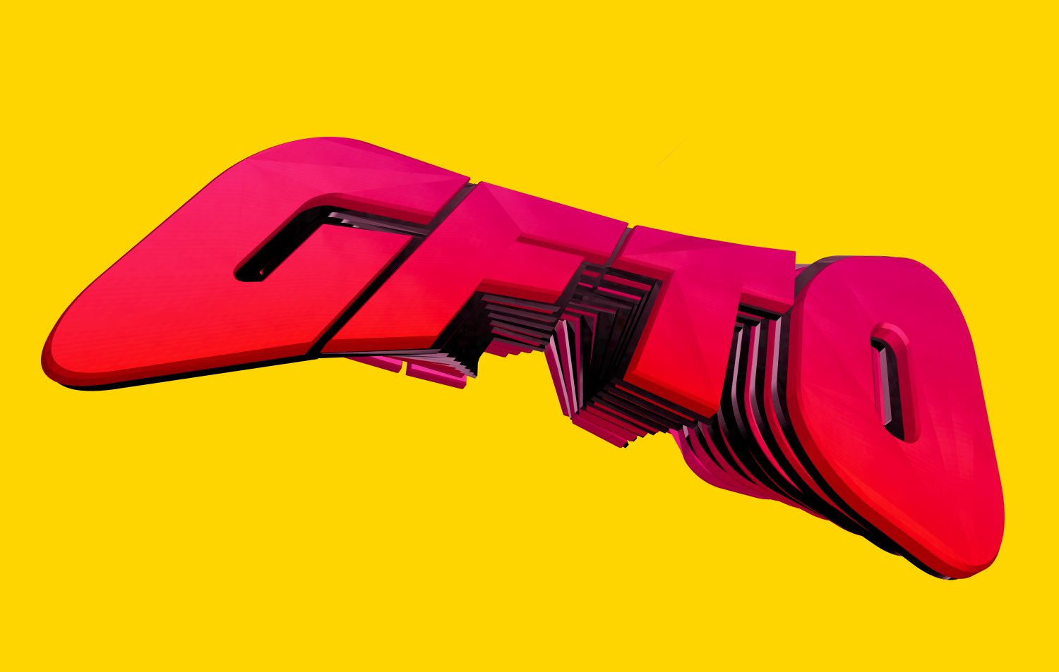 Schöner Schrifttyp im Stil des Synthwave