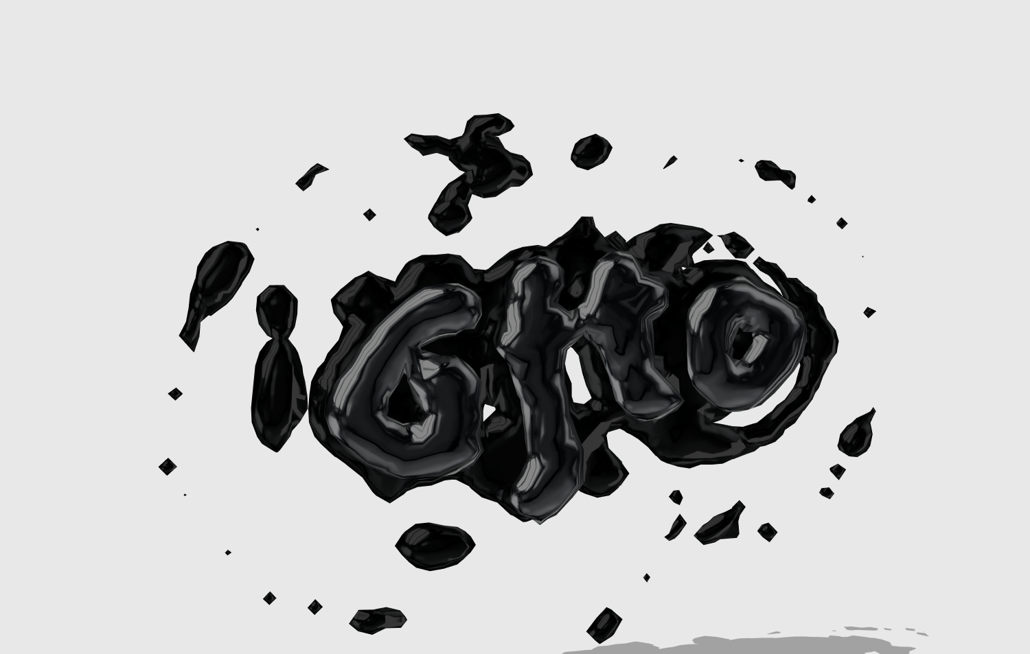 Erstellen Sie einen Text mit schöner Schriftart als Harz