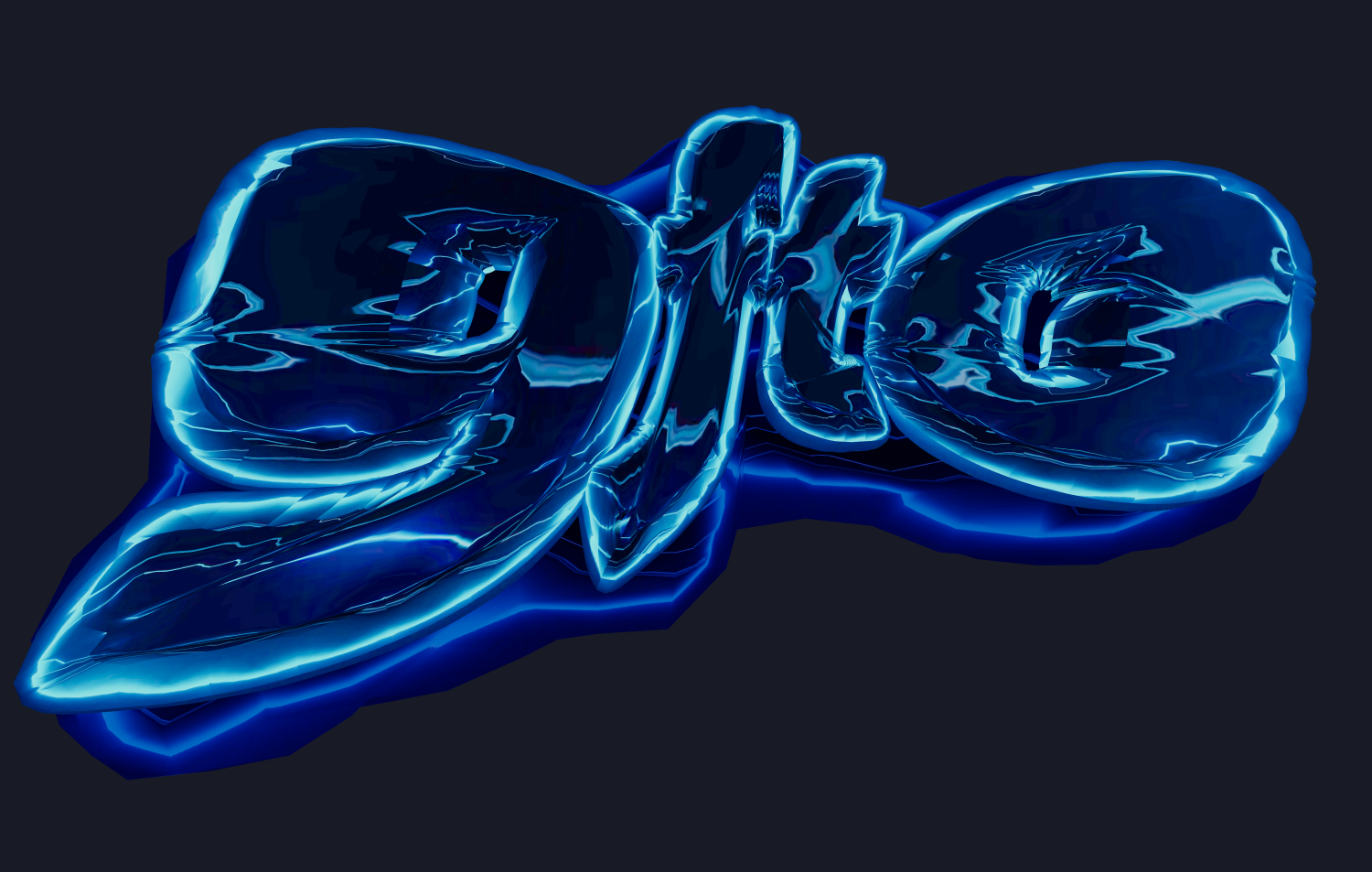 Schöner Text in holographischer Schrift