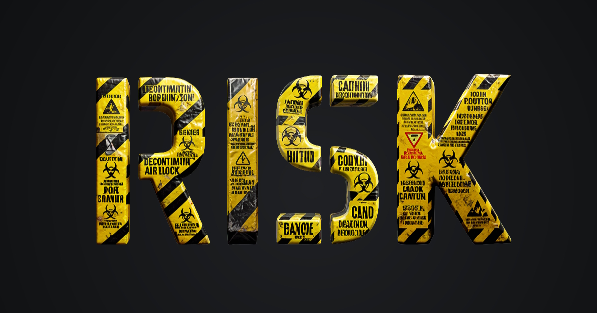 Industrieller Text: Beispiel einer Schriftgenerierung mit Biohazard-Warnstreifen