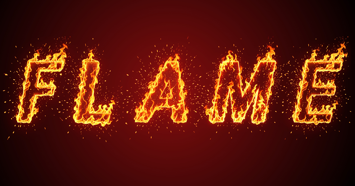 Feuer-Text: Beispiel für die Erstellung eines brennenden Schrifttyps im Online-Generator
