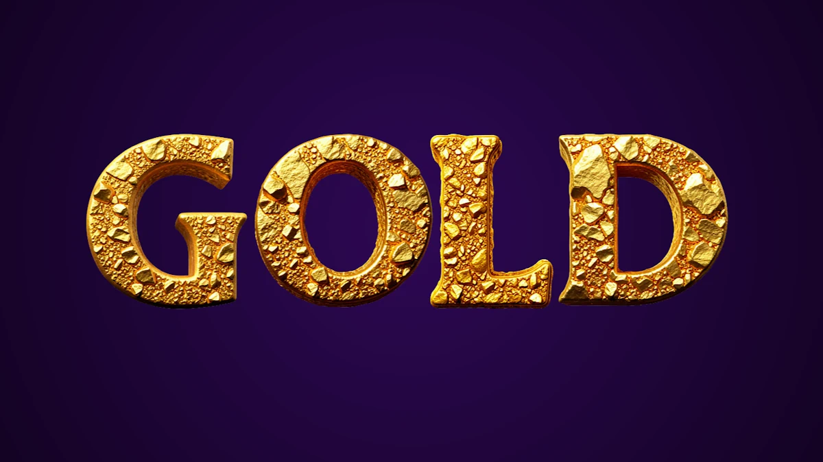 GOLD 3D-Schriftart.