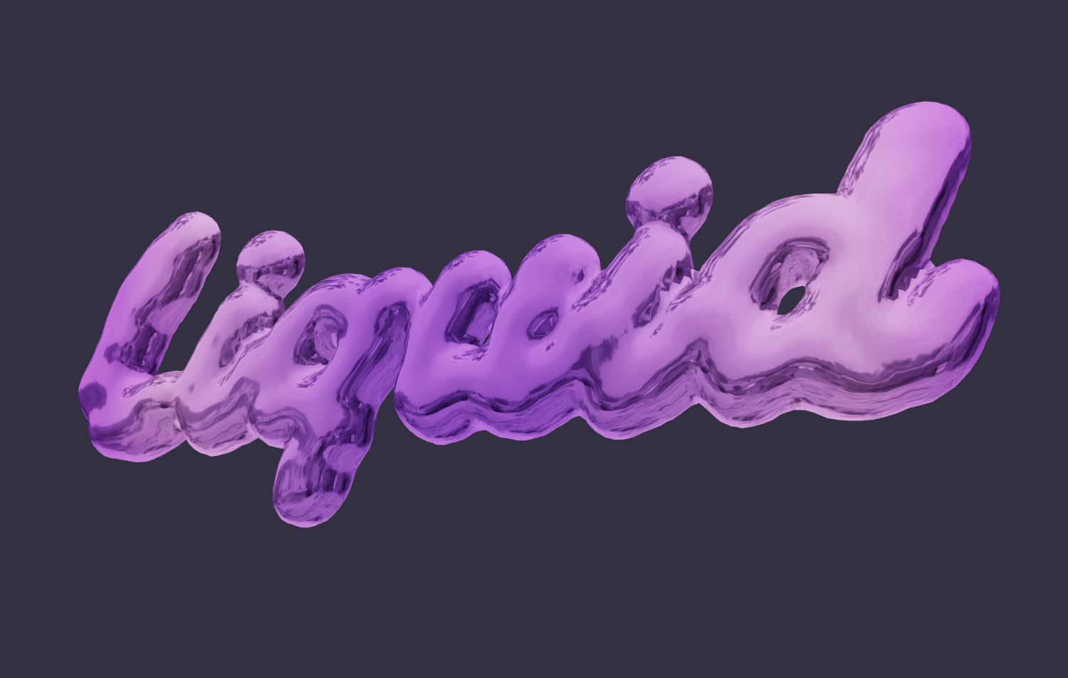 3D-Text im Y2K-Stil. Effekt geschmolzenen Metalls.