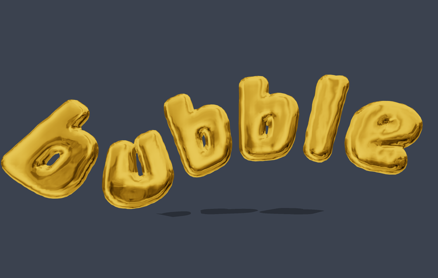 Goldener 3D-Text im Stil von Blasen. 3D-Font bubble.